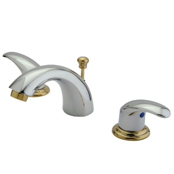 Mini-Widespread Bathroom Faucet, Chrome/Polished Brass
